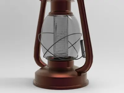Old Lantern Low-poly 3D model