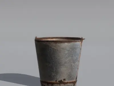 Bucket rusty - rusty Free low-poly 3D model