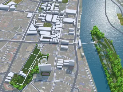Leiyang Hengyang Hunan China 18km Free low-poly 3D model