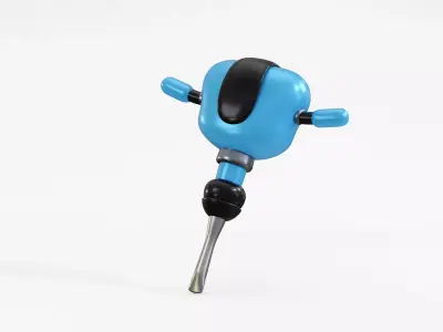 Jackhammer Low-poly 3D model