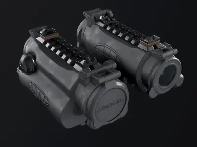 PBR Aimpoint CS Sight Low-poly 3D model