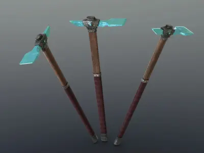 Hoe - Diamond Low-poly 3D model