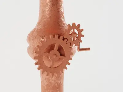 Steampunk Magic Staff 3D model