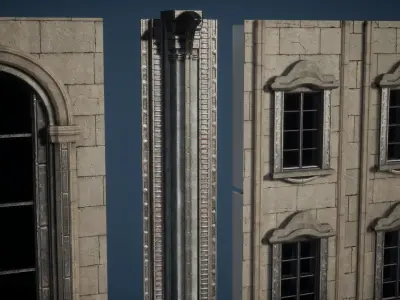 Monument Window Game Ready Low-poly 3D model
