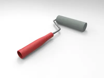 Roller paint Low-poly 3D model