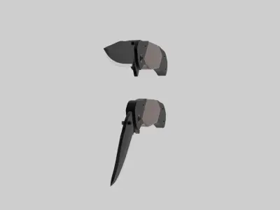 knife Low-poly 3D model get
