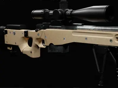 AWM sniper gun 3D model