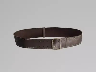 Military belt  Low-poly 3D model