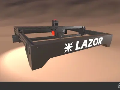 Laser Engraver Low-poly 3D model
