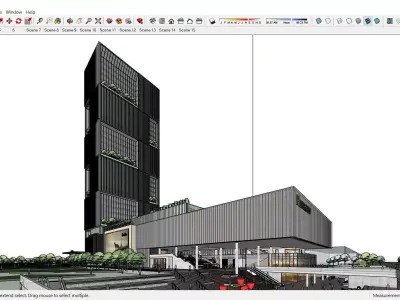 Sketchup Commercial Complex 111 3D model