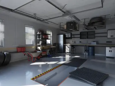 Home Garage Interior 1 EXT 3D model