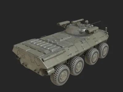 5 coatings of Russian BTR-90 BTR90 Armored personnel carrier APC Low-poly 3D model