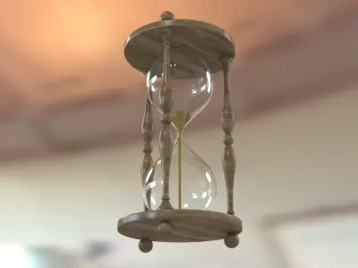 HourGlass sand Low-poly 3D model