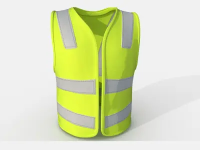  Safety Jacket Low-poly 3D model