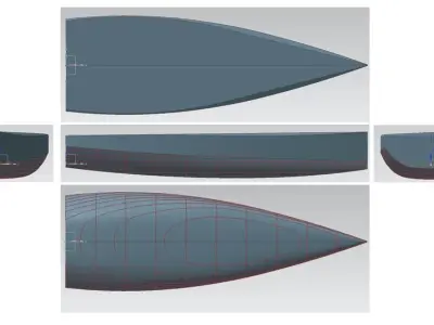 Sailing yacht hull modeling Free 3D model