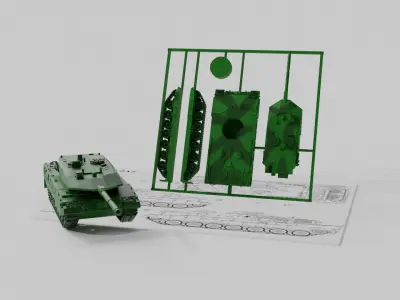 Leopard 2A7 - KitCard 3D print model