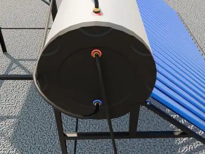 Sun heater 3d model low poly game ready Low-poly 3D model