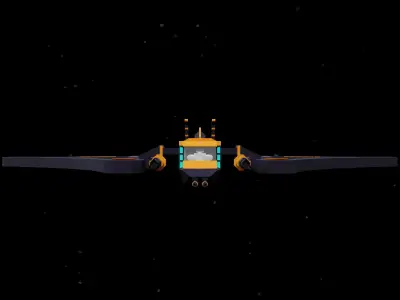 6 Sci-Fi Low Poly Ships with 5 Different Color Variations  Low-poly 3D model