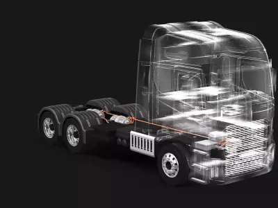 Electric Truck Chassis X-ray 3D model