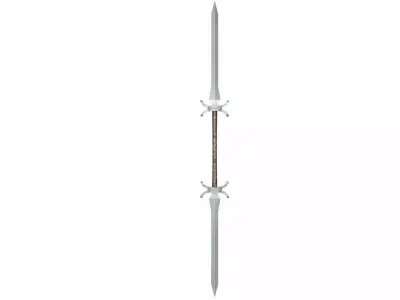 Double sword Low-poly 3D model