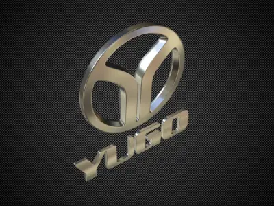 Yugo Logo 3D model by 3dlogoman