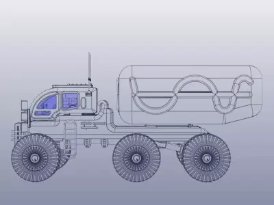 Heavy-Duty Planetary Exploration Vehicle  3D Printable Model 3D print model
