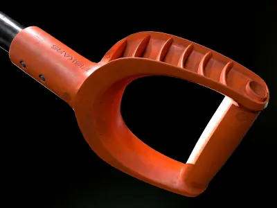 Fiskars worn shovel solid Low-poly 3D model