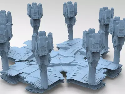 Dark Elven Sci-Fi floor 3  3D model