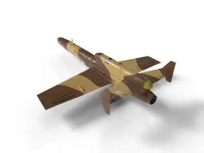karrar drone lowpoly Low-poly 3D model