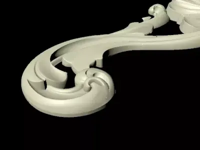 Central decor ornament for furniture 3D model 1147