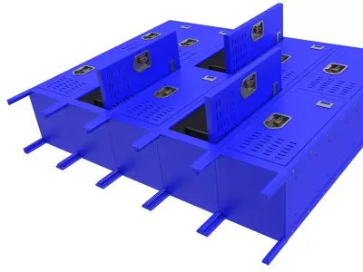 chool Gym Locker 3D model