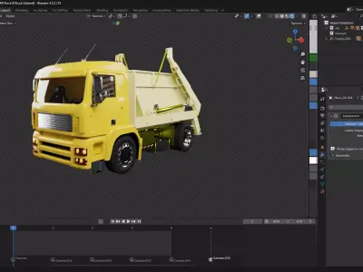 Dump truck 01 Low-poly 3D model