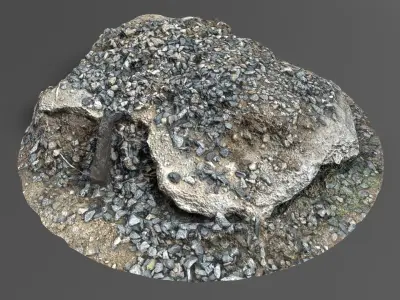 Debris - Rocks Low-poly 3D model