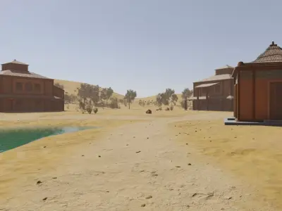 Desert Oasis Village 3D model