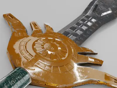 Sword Iron - Elvish Basic Iron Sword Game Ready and Low Poly Low-poly 3D model