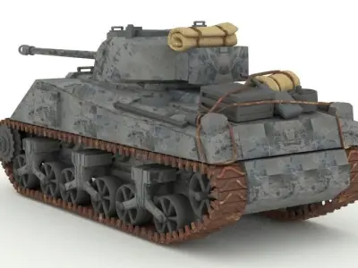 Sherman Firefly Tank WW2 3D model