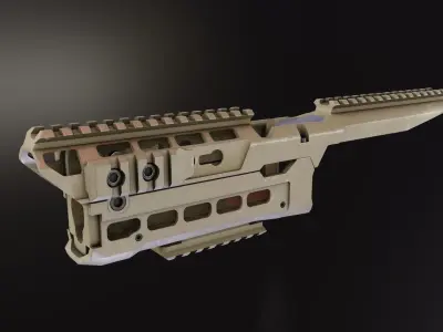 XRS47YG AK74 Handguard Low-poly 3D model