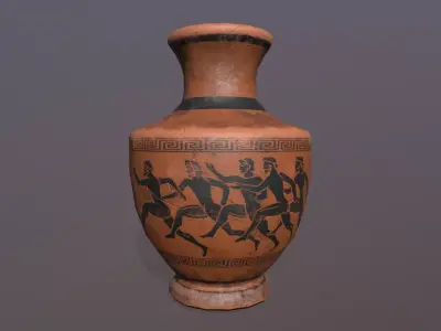 Antique vase Low-poly 3D model
