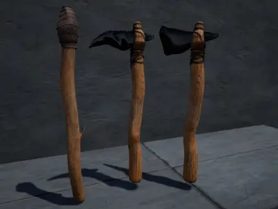 survival game pack Low-poly 3D model