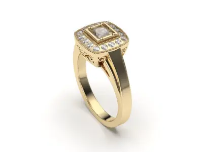 solitaire with ring sizes  8 part S130 3D print model