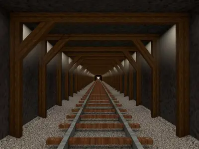 Coal Mine Low-poly 3D model