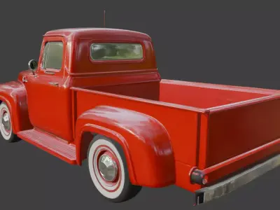 Vintage Rusty Pickup Truck 3D Model 3D model 17