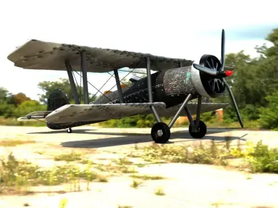 Fairy Sword Fish - Aero plane - Old war jet 3D model