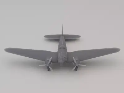 Heinkel-He-111 Medium Bomber Germany WWII 1936 3D print model