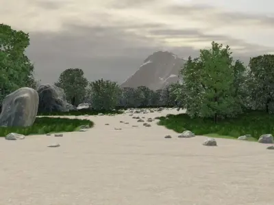 Japanese Village Landscape 3D model purchase