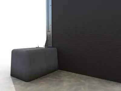 Temporary perimeter fence  hoarding set building site Low-poly 3D model