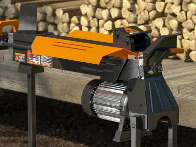 WEN 56207 Electric Log Splitter with Stand Rigged 3D model