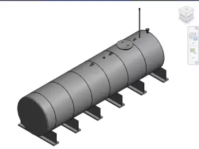 Diesel Tank RVT Family 3D model