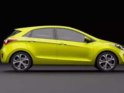 Hyundai i30 Metallic Yellow Dark 3D model