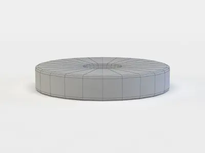 Millstone round stone Low-poly 3D model